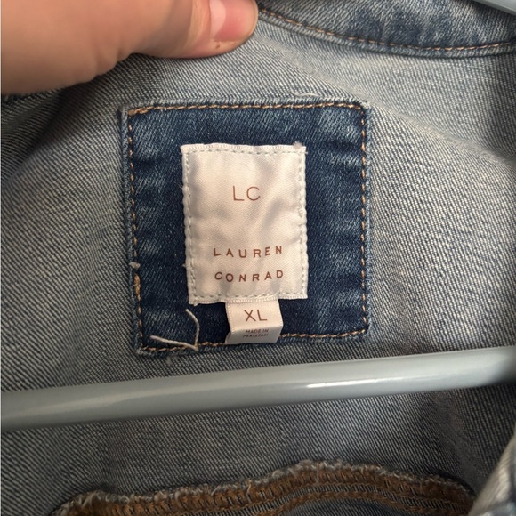 Size XL LC Lauren Conrad Light Blue Denim Jacket (stretchy!) - Picture 3 of 6